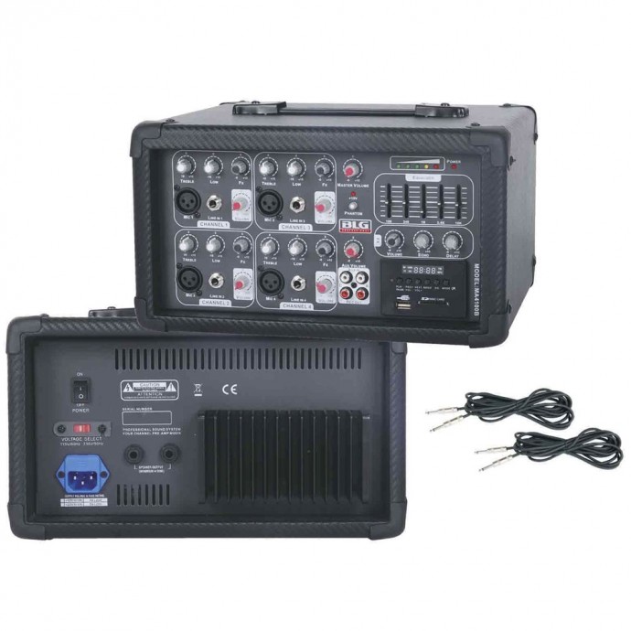 Blg MA 6200B mixer potenciado 4ch. 150 watts. Blg MA 6200B mixer potenciado 4ch. 150 watts.