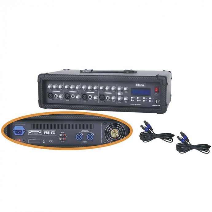Blg MC 4300B mixer potenciado 4ch. 250 watts. Blg MC 4300B mixer potenciado 4ch. 250 watts.